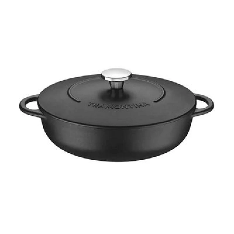 Image of Tramontina Enamel Cast Iron Shallow Casserole Dish 28cm