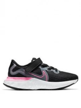 Image of Nike Renew Run Childrens Running Trainer, Black/Multi, Size 2