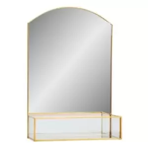 Image of Deco Mirror Metal Gold 34cm