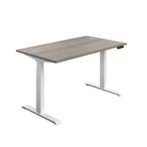Image of Economy Sit Stand Desk 1400 X 800 Grey Oak-White