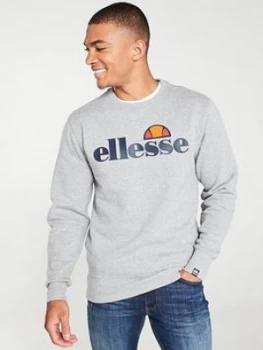 Image of Ellesse Succiso Crew Neck Sweat - Grey Marl, Size L, Men
