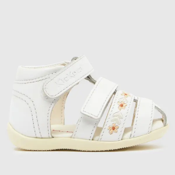Image of Kickers white wriggle flower Girls Baby sandals White UK 2 (EU 18)
