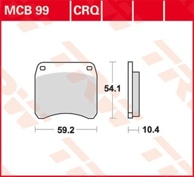 Image of TRW MCB99 Brake pad set Brake Pad Set,disc brake (402)