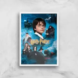 Image of Harry Potter and the Philosopher's Stone Giclee Art Print - A2 - White Frame