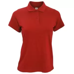 Image of B&C Safran Pure Ladies Short Sleeve Polo Shirt (XS) (Red)