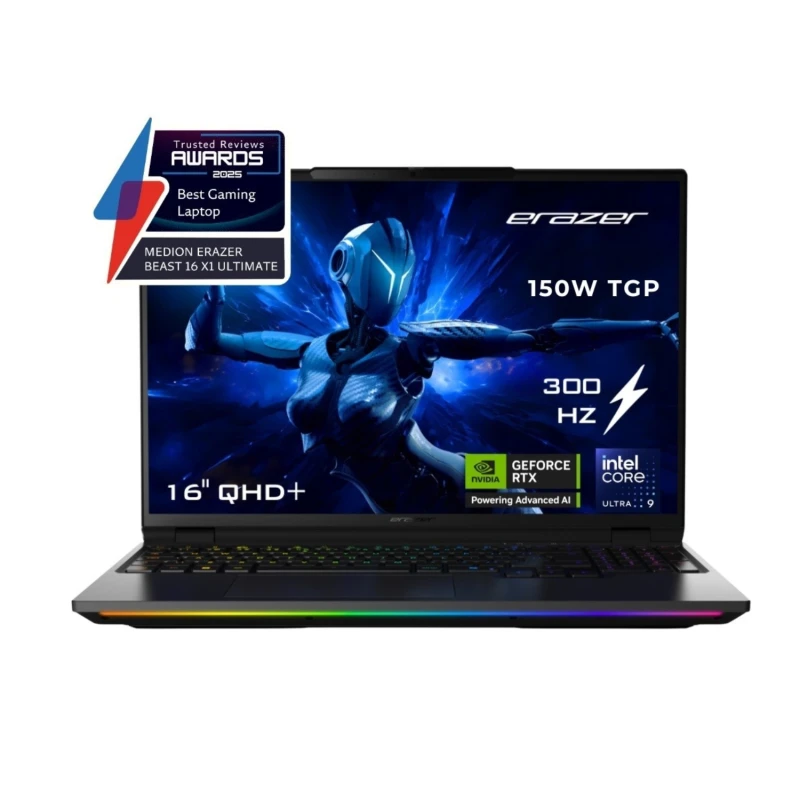 Image of Medion ERAZER Beast 16 X1 Ultimate Intel Core Ultra 9 32GB RAM 2TB SSD RTX 5090 300Hz 16" Windows 11 Gaming Laptop 30039609
