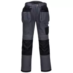 Image of Portwest Mens PW3 Work Holster Trousers (38/R) (Zoom Grey/Black) - Zoom Grey/Black