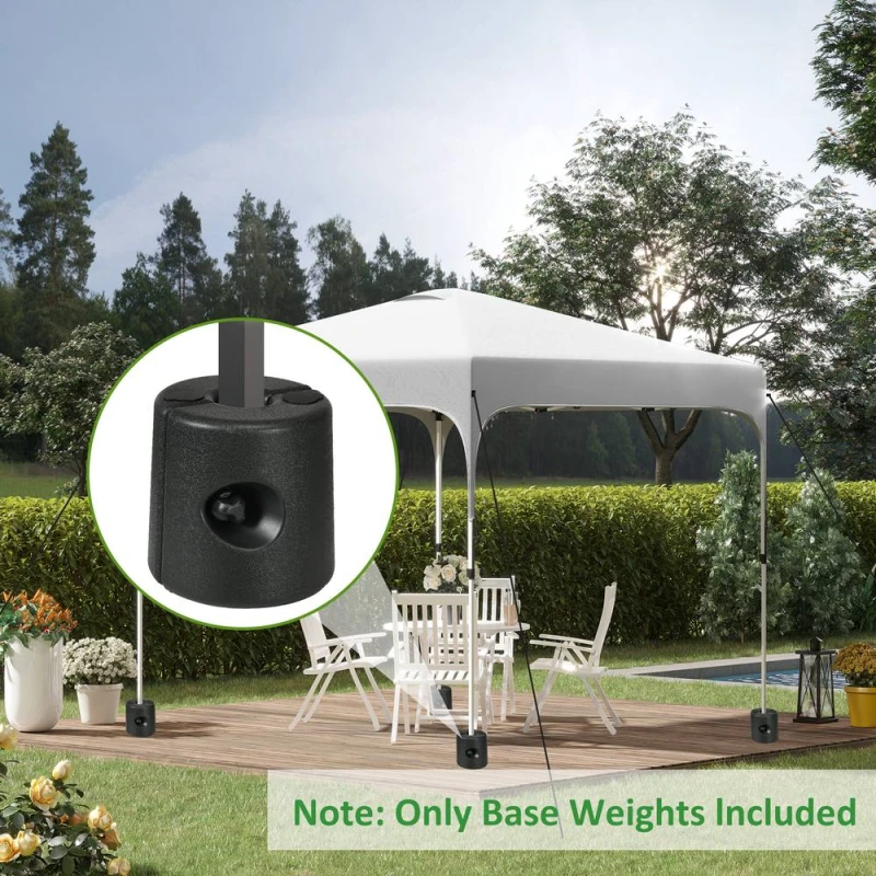 Image of OUTSUNNY Gazebo Weights Set of 4 for Pop up Canopy, 48KG in Black Unisex