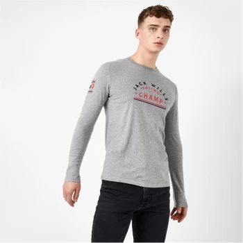Image of Jack Wills Maxwell Long Sleeve T-Shirt - Grey Marl