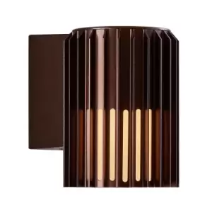 Image of Aludra Outdoor Modern Wall Lamp Dark Brass, E27, IP54