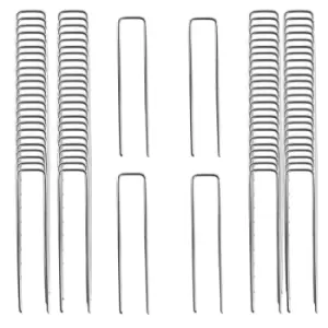 Image of Galvanised Weed Membrane Pegs - Pack of 100 Pukkr