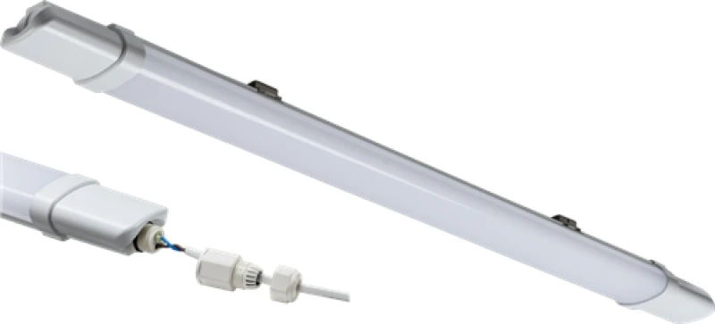 Image of Netlighting Knightsbridge TorlanECO Fast Fix 230V IP65 2FT 720mm 18W LED Batten 4000K TORE4K18 White