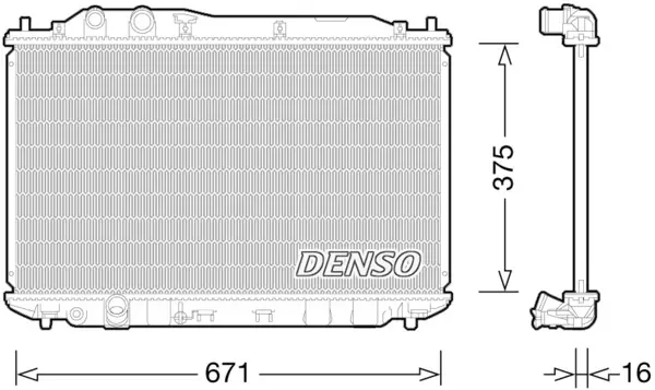 Image of Denso Radiator DRM40028