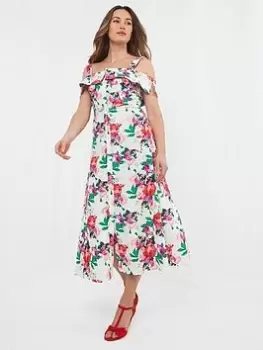 Image of Joe Browns Garden Party Floral Dress -Multi, Size 10, Women