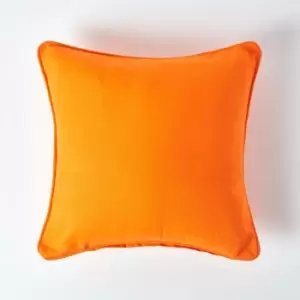 Image of Cotton Plain Orange Cushion Cover, 45 x 45cm - Orange - Homescapes