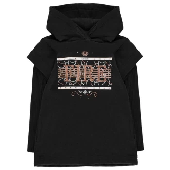 Image of Firetrap Ribbed Hoody Dress Infant Girls - Jet Black