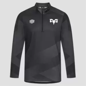 Image of Umbro Ospreys Half Zip Top 2021 2022 Juniors - Black