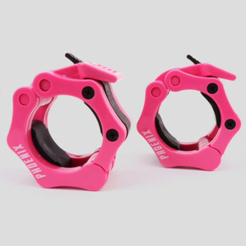 Image of Phoenix Fitness Olympic 2" Barbell Clamps - Pink Pink unisex
