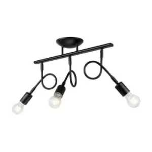 Image of Harry Semi Flush Light Black, 3x E27