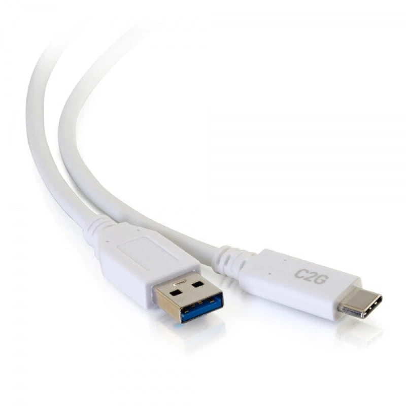 Image of C2G C2G 3m USB-C to USB-A SuperSpeed USB 5Gbps Cable M/M - White CG28837