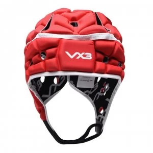 Image of VX-3 Airflow Rugby Headguard - Red/White