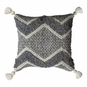 Image of Crossland Grove Havana Cushion Grey Cream 500x500mm