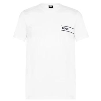 Image of Boss Relaxed-Fit Cotton T Shirt - White