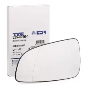Image of TYC Wing Mirror Glass OPEL 325-0096-1 13141989,6428200