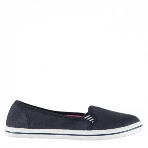 Image of Slazenger Ladies Canvas Slip On Shoes - Navy