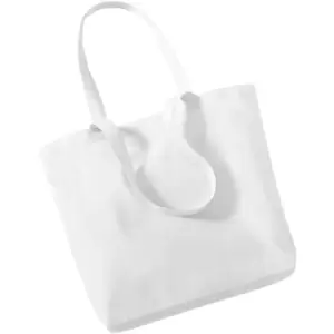 Image of Westford Mill Organic Cotton Shopper Bag - 16 Litres (One Size) (White) - White