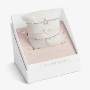 Image of Children's Celebrate You Gift Boxed Birthday Girl Silver Set Of 3 Bracelet C700