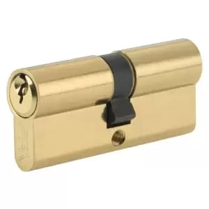 Image of Yale P-ED4045-PB Euro Profile Cylinder Lock - Brass 40 x 10 x 45mm