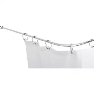 Image of Wickes Fine Line Chrome Shower Curtain Rail
