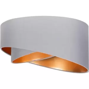 Image of Minisun - Easy Fit Lampshade Pendant Shade Two Layer Modern Light 40cm - Grey