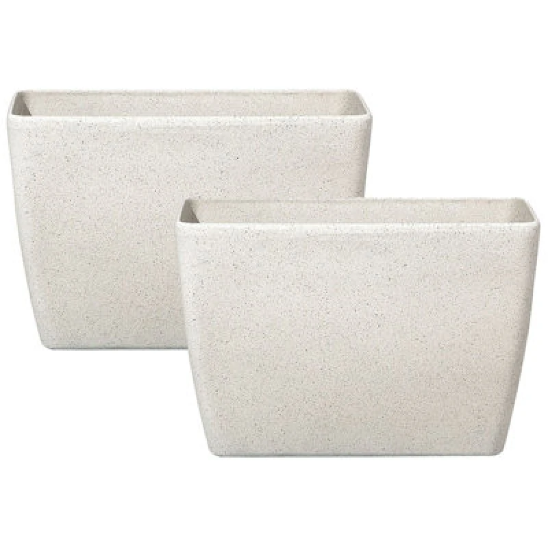 Image of Beliani Set Of 2 Plant Pots Baris 60 Cm Beige