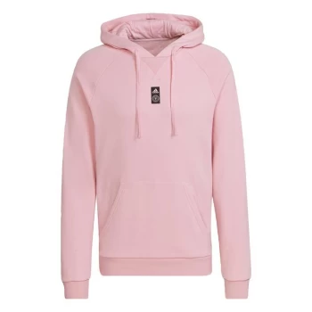 Image of adidas Inter Miami CF Travel Hoodie Mens - Pink