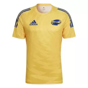 Image of adidas Hurricanes Rugby T Shirt Mens - Yellow