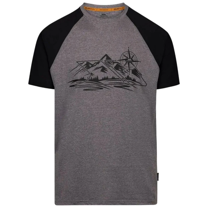 Image of Trespass Trespass Men Fullmer Mountain T-Shirt in Grey Size: large Grey L Male 5063703030342
