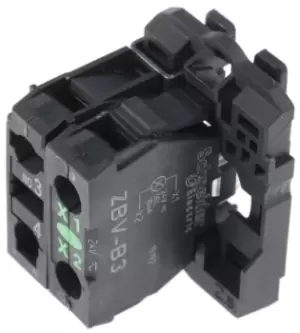 Image of Schneider Electric Harmony XB5 Contact & Light Block - 1NO Green, 24 V ac/dc