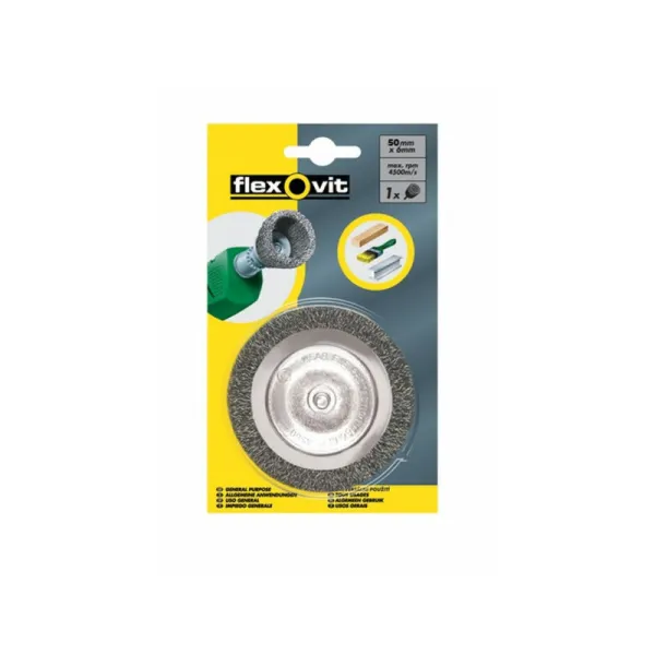 Image of FLEXOVIT Wire Brush - Cup Type - 50mm - 63642556885