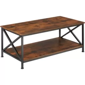 Image of Tectake - Coffee table Pittsburgh - bedside table, dressing table, dining table - industrial dark - industrial dark