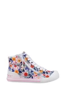 Image of White 'Jazzin Malden' Floral Print Shoes