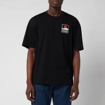 Image of Edwin Mens Sunset On Mt Fuji T-Shirt - Black - S
