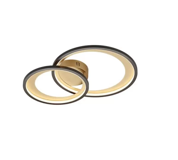 Image of Granada Modern 29W LED Semi Flush Light Black Matt 3000K