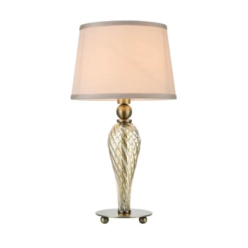 Image of Murano Table Lamp Bronze & Crystal, 1 Light, E14