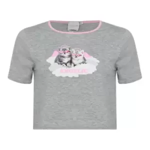 Image of Skinny Dip Kitten Crop Top - Grey