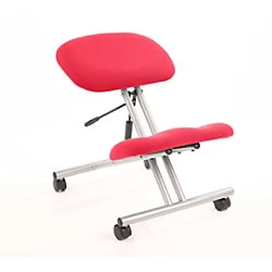 Image of Kneeling Stool Silver Frame Bespoke Colour Bergamot Cherry