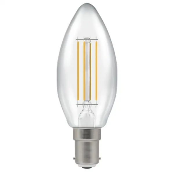 Image of Crompton LED Candle Filament Dimmable Clear 5W 4000K SBC-B15d