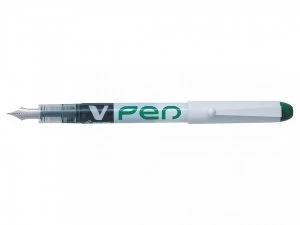 Image of Pilot V-Pen Erasable Disposable Fountain Pen Green PK12