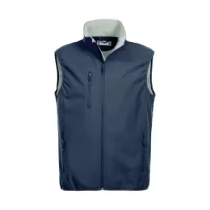 Image of Clique Mens Basic Softshell Gilet (S) (Dark Navy)